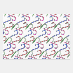Feuille De Papier Cadeau Motif Sucre de canne parties scintillant