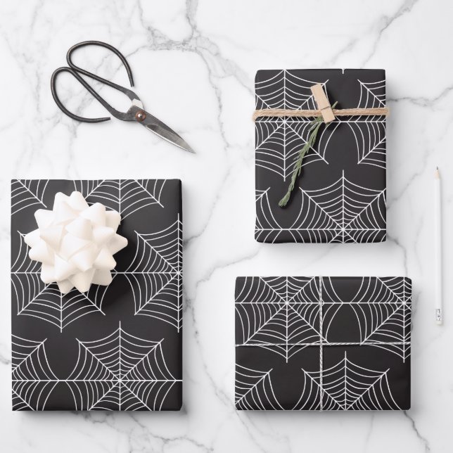 Feuille De Papier Cadeau Motif Web Spider (Recto)