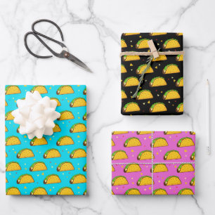 Feuille De Papier Cadeau Motif Yummy Taco