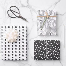 Motifs Abstraits noirs et blancs modernes envelopp