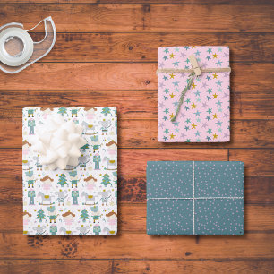 Feuille De Papier Cadeau Motifs de la saison des fêtes