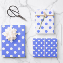 Motifs en pointillés bleus et blancs