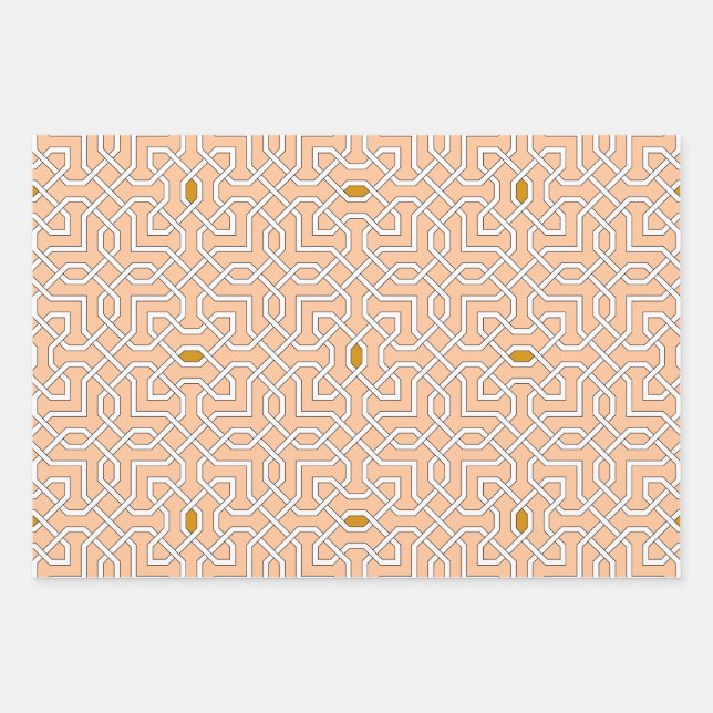 Feuille De Papier Cadeau motifs géométriques islamiques (Devant)