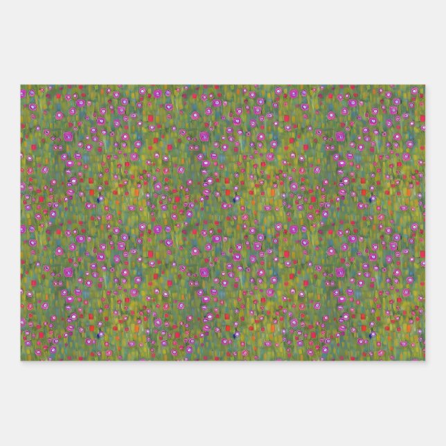 Feuille De Papier Cadeau Motifs inspirés par Gustav Klimt (Devant)