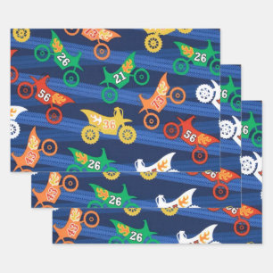 Feuille De Papier Cadeau Motorama Dirt Bikes