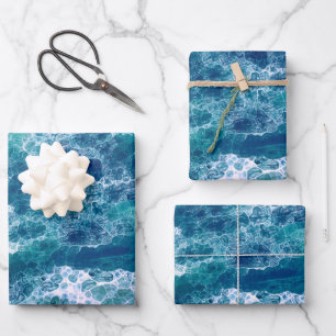Feuille De Papier Cadeau Mousse mer