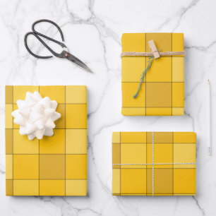 Feuille De Papier Cadeau Moustard jaune moutarde