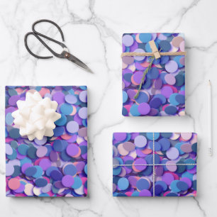 Feuille De Papier Cadeau Multicolor Confetti