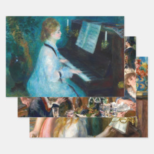 Feuille De Papier Cadeau Musicien de piano Renoir Woman
