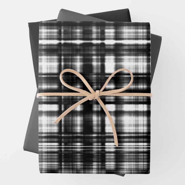 Feuille De Papier Cadeau MVB Lumière Jack noir et gris (En situation)
