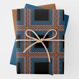 Feuille De Papier Cadeau MVB Mexique Monogramme Able Accent frontière