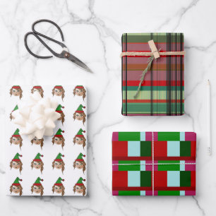 Feuille De Papier Cadeau MVB Père Noël Elf Hellper design