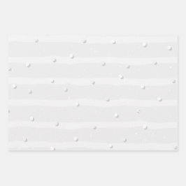 Feuille De Papier Cadeau Naturel Blanc cassé Motifé
