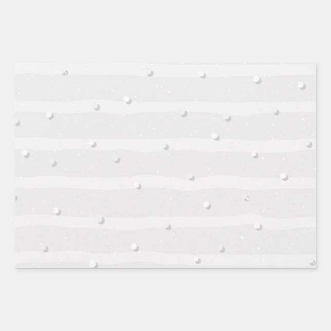 Feuille De Papier Cadeau Naturel motif blanc cassé (Devant)