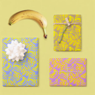 Feuille De Papier Cadeau Neon Bananas