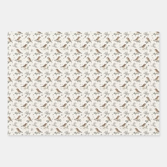 Feuille De Papier Cadeau Noël Boho Woodland (Devant)