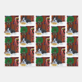 Feuille De Papier Cadeau Noël Boston Terrier