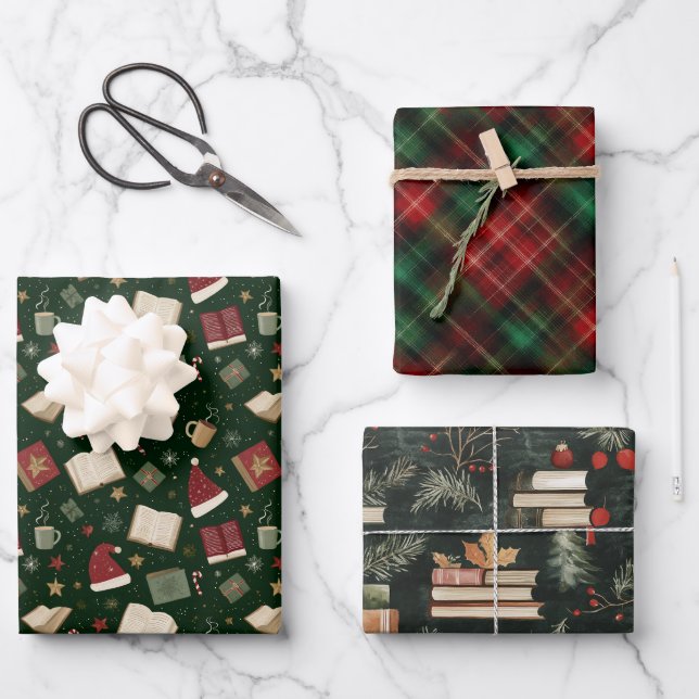 Feuille De Papier Cadeau Noël de réservation (Recto)