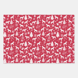 Feuille De Papier Cadeau Noël des Bulldog américains