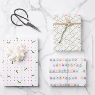 Feuille De Papier Cadeau Noël des Imprimés minuscules 