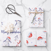 Noël des mignons pingouins dansants