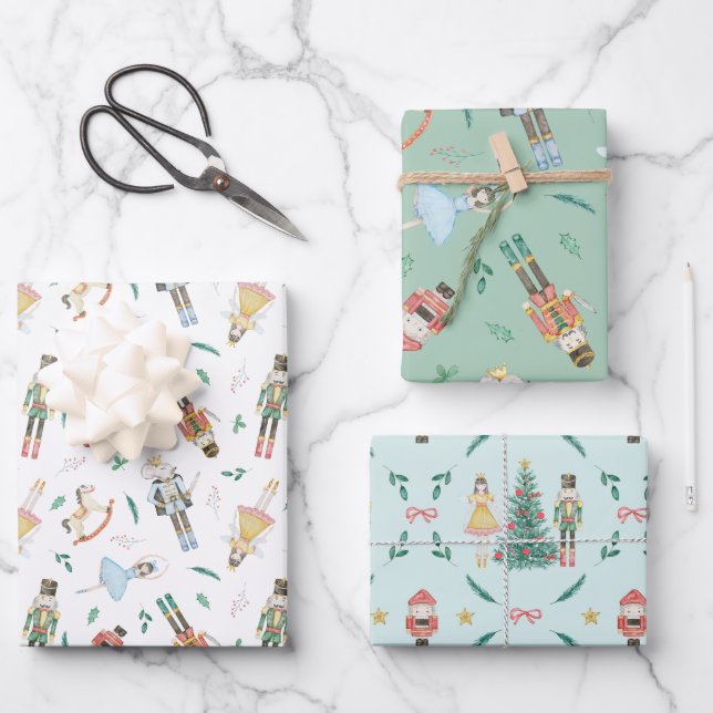 Feuille De Papier Cadeau Noël des noisettes (Recto)