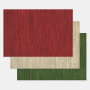 Feuille De Papier Cadeau Noël du grain de bois russe
