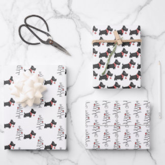 Feuille De Papier Cadeau Noël écossais