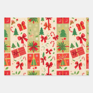 Feuille De Papier Cadeau Noël festif