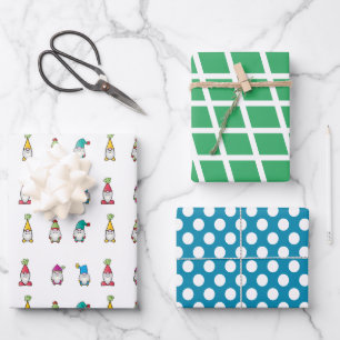 Feuille De Papier Cadeau Noël  Gnome 