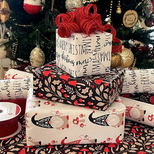 Feuille De Papier Cadeau Noël Gnome Holiday