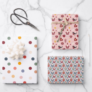 Feuille De Papier Cadeau Noël Gnome Vacances scandinaves