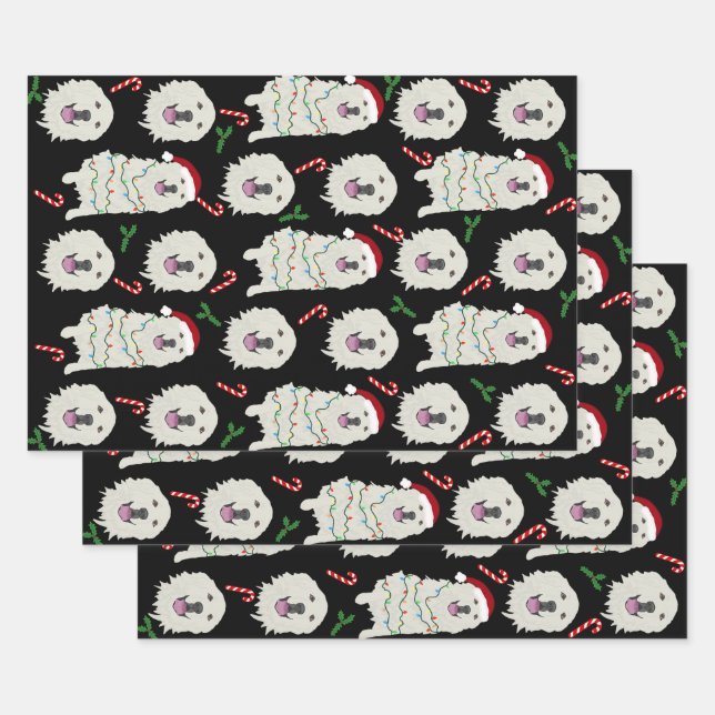 Feuille De Papier Cadeau Noël Grandes Pyrénées (Lot)