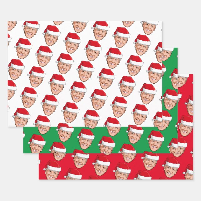 Feuille De Papier Cadeau Noël Joe Biden (Lot)