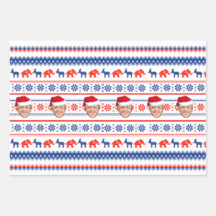Feuille De Papier Cadeau Noël Joe Biden