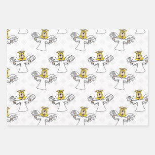 Feuille De Papier Cadeau Noël Nativité Angel Motif