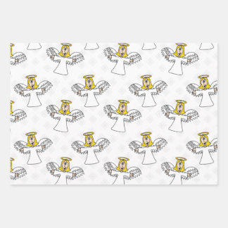 Feuille De Papier Cadeau Noël Nativité Angel Motif