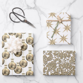 Feuille De Papier Cadeau Noël or