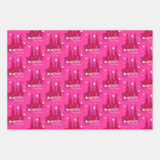 Feuille De Papier Cadeau Noël rose