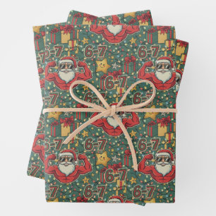 Feuille De Papier Cadeau Noël Santa Flex 6-7 Mème Vacances