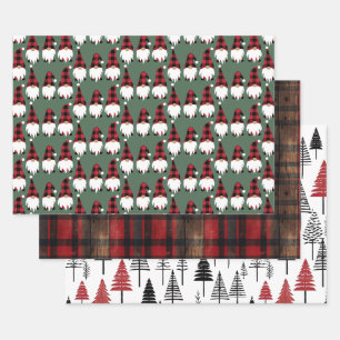 Feuille De Papier Cadeau Noël scandinave russe festif