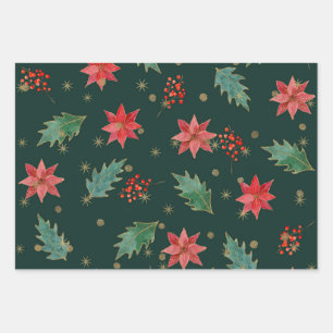 Feuille De Papier Cadeau Noël traditionnel