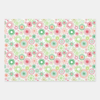 Feuille De Papier Cadeau Noël- Vagues géométriques de vacances
