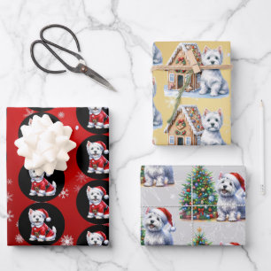 Feuille De Papier Cadeau Noël Westie