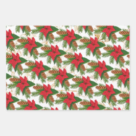 Feuille De Papier Cadeau Noisette Sugar Plum Fée Poinsettie Noël