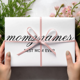 Feuille De Papier Cadeau Nom de la calligraphie personnalisée de la meilleu