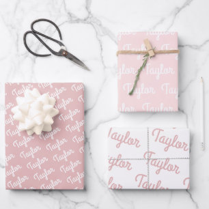 Feuille De Papier Cadeau Nom personnalisé Cadeau pour enfants