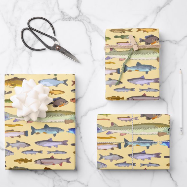 Feuille De Papier Cadeau Nom Que Pêche Pêche Pêcheur Cadeau (Recto)