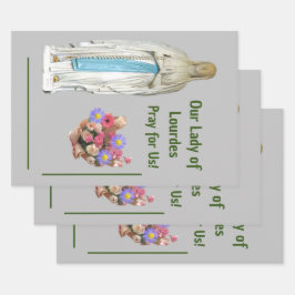 Feuille De Papier Cadeau Notre Dame de Lourdes
