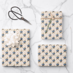Feuille De Papier Cadeau Nounours en pulvérisateurs cardiaques